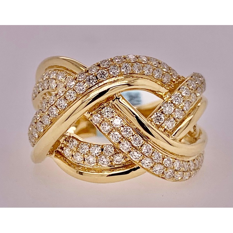 18K Diamond Designer Band