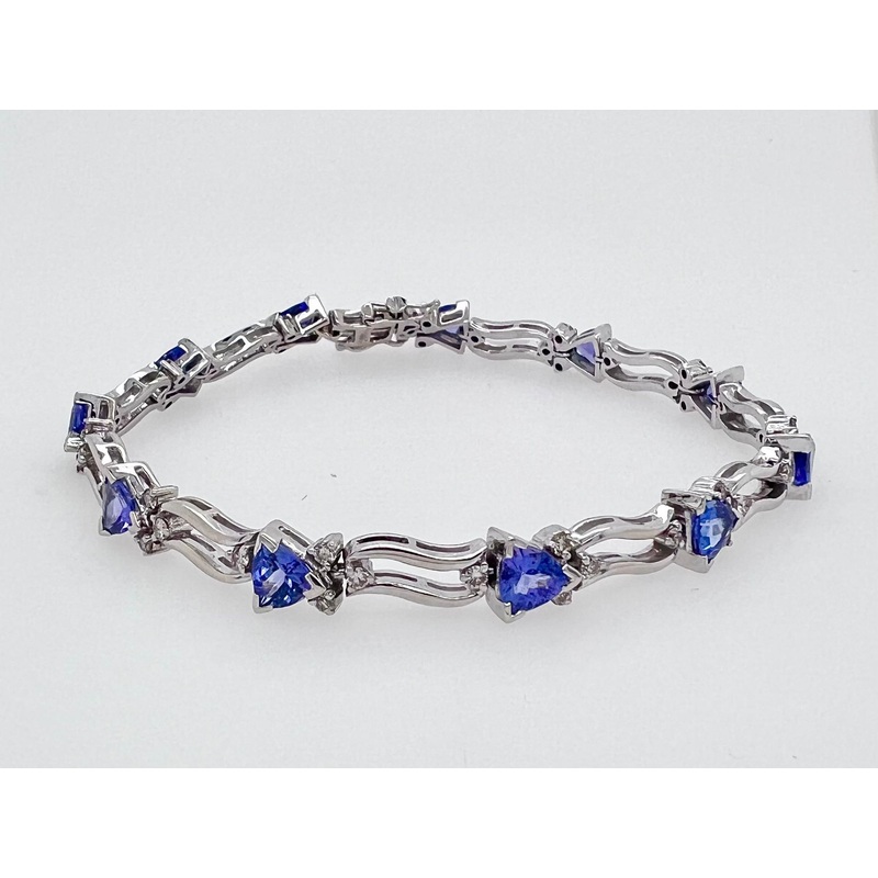 Estate Tanzanite & Diamond Bracelet