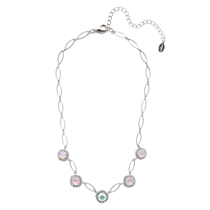 Haute Halo Oval Tennis Necklace