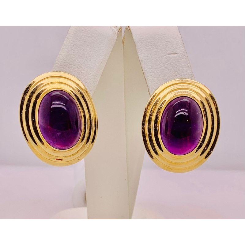 14K Estate Amethyst Earrings