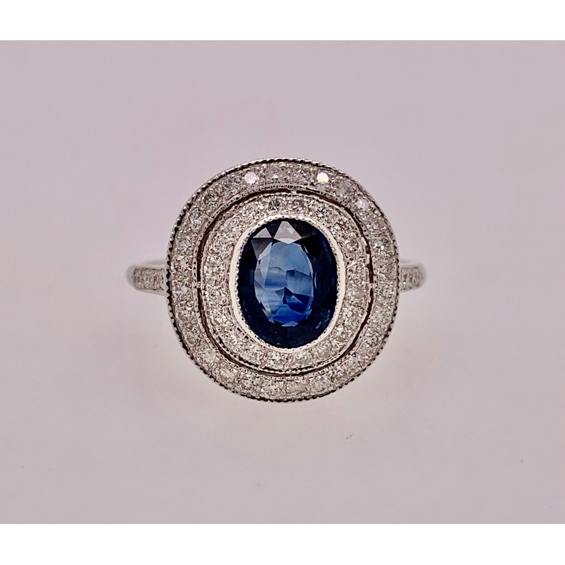 Estate Sapphire & Diamond Ring