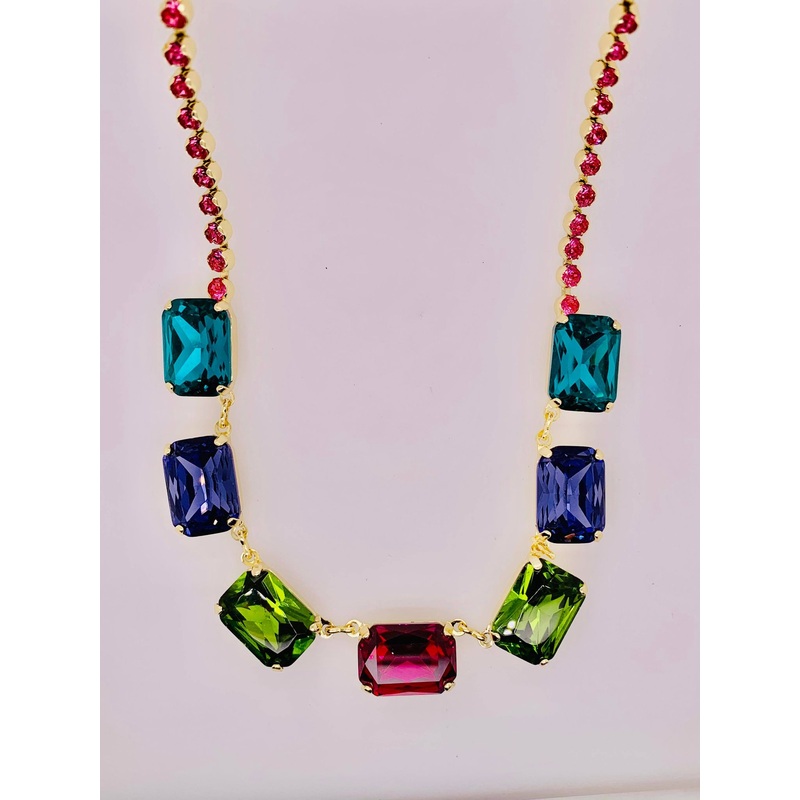 Kathleen Repeating Tennis Necklace