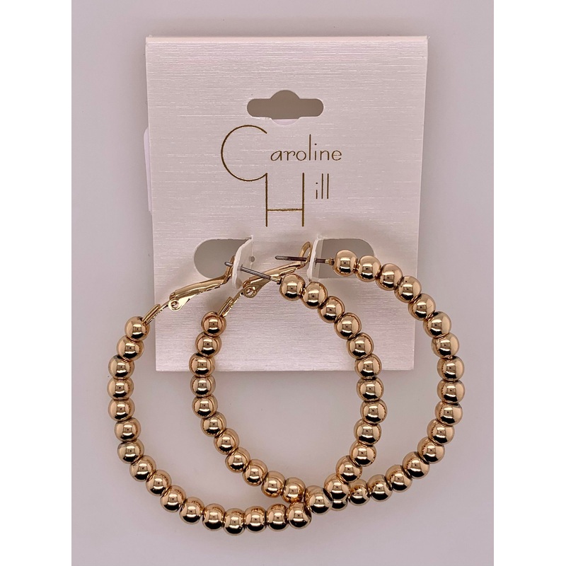 Naples Beaded Hoop Earring GOLD