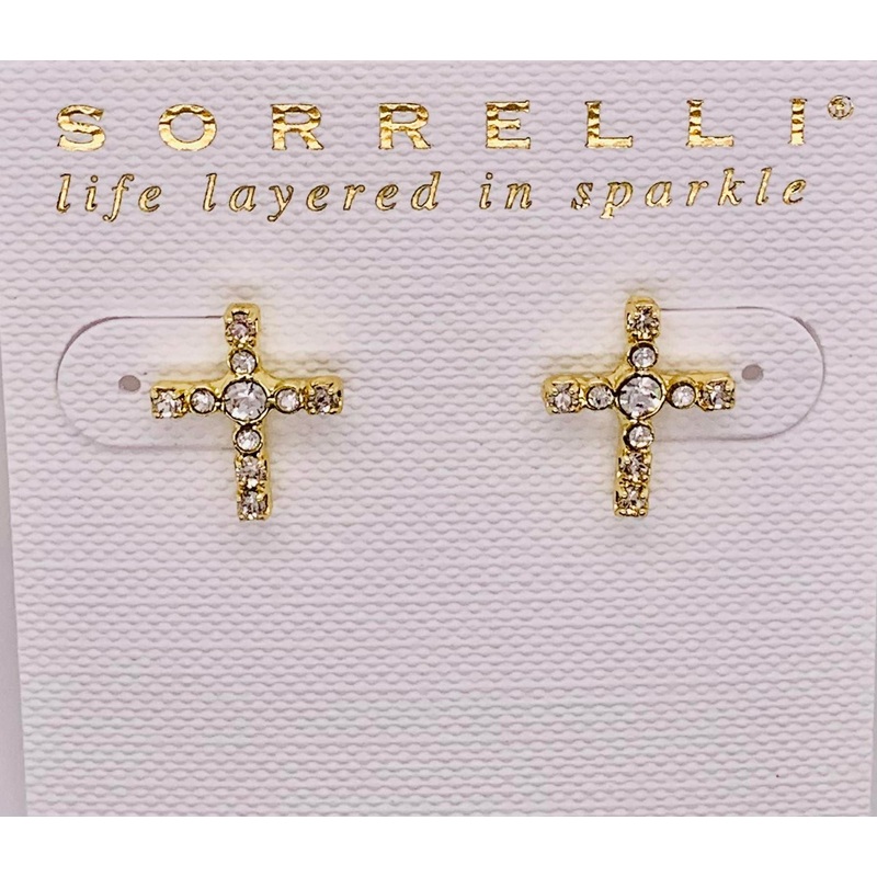 Sorrelli Miley Cross Stud Earring