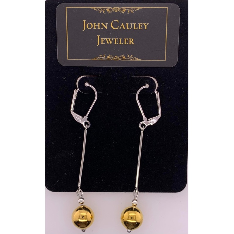 Two Tone Fashion Dangle Earrings