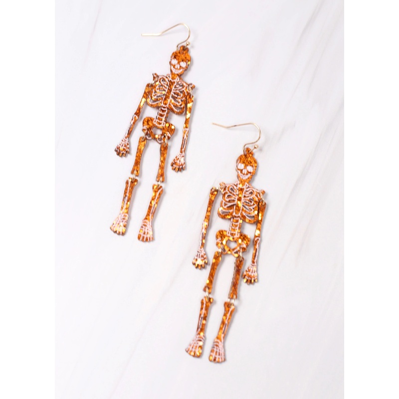 Benny Skeleton Glitter Earring