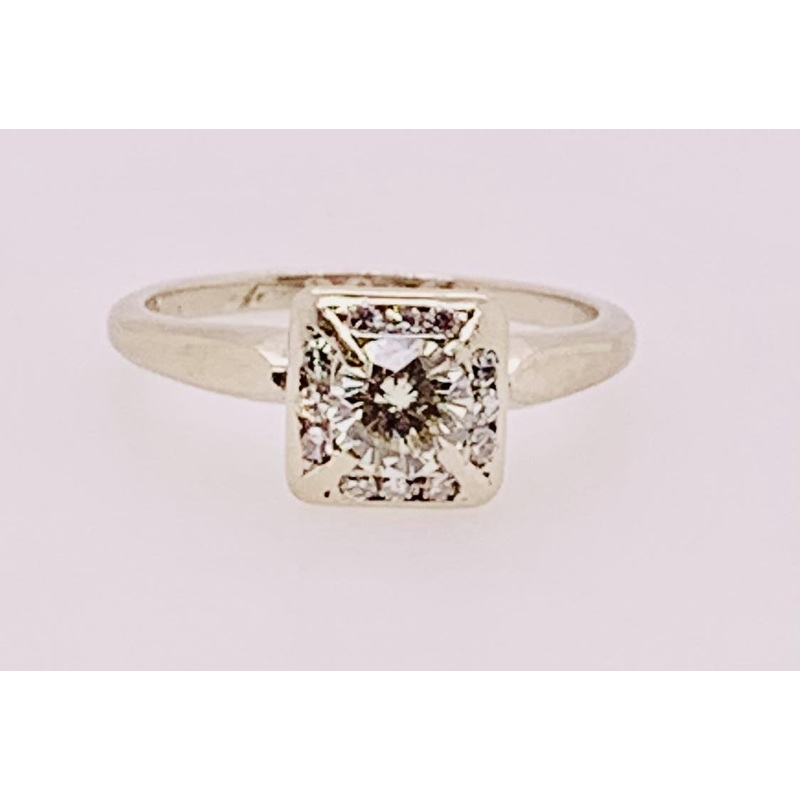 Estate Cluster Engagement Ring