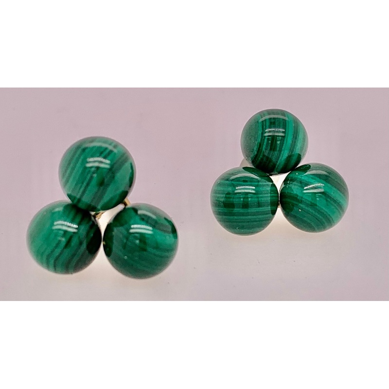 Estate Malachite Earrings