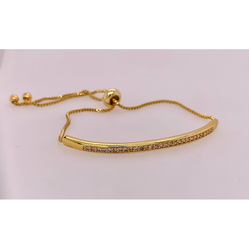 Fashion Gold Tone & Crystal Bracelet