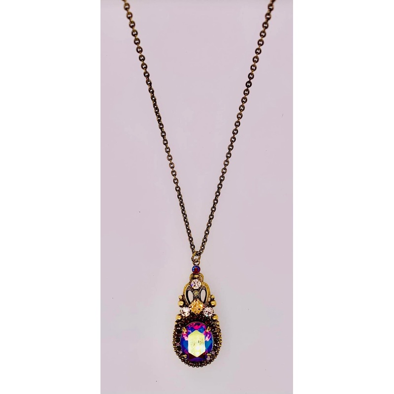 Sorrelli Double Loop Crystal Pendant Necklace
