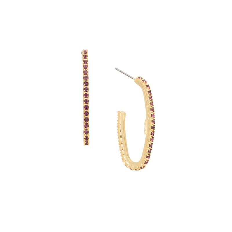 Sorrelli Shay Rhinestone Hoop Earrings