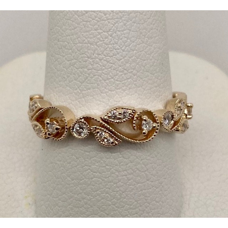 14K Gold Diamond Band Ring