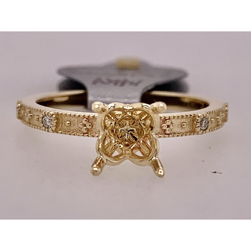 14K Gold Diamond Semi Mount