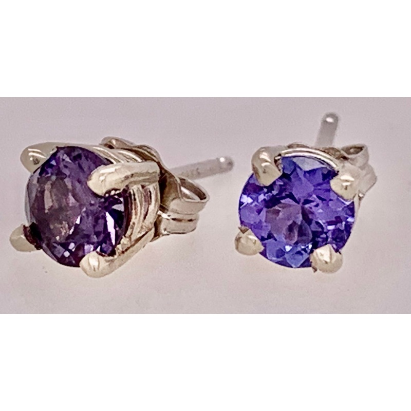 14K White Gold Tanzanite Earrings