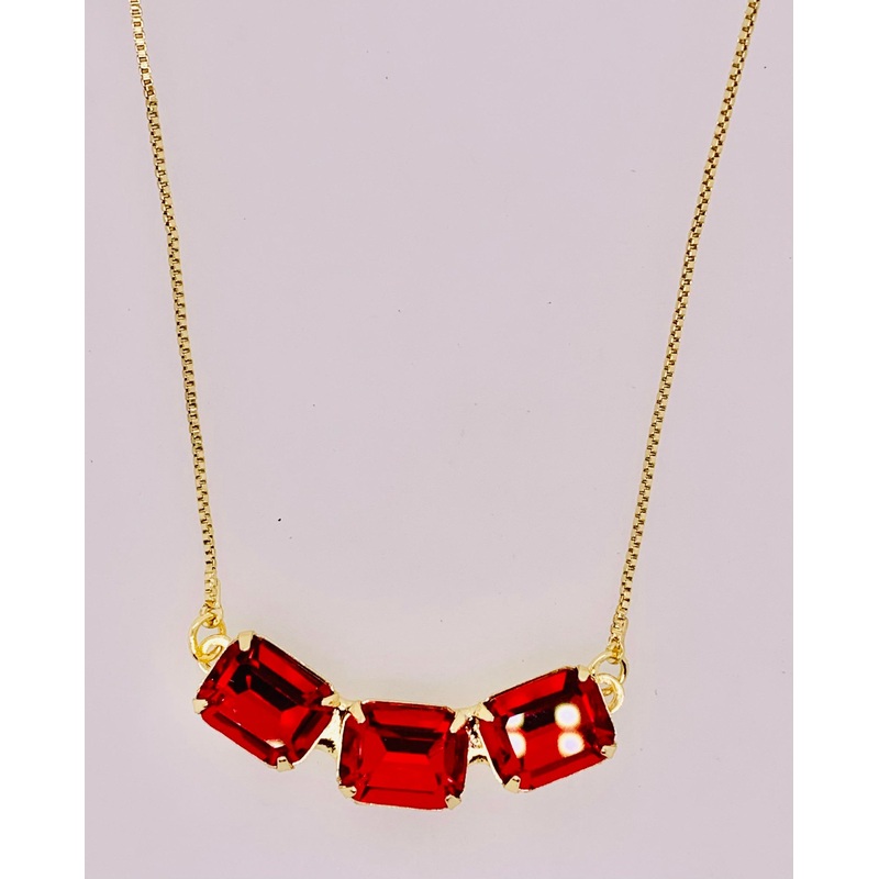 Octavia Triple Tennis Necklace