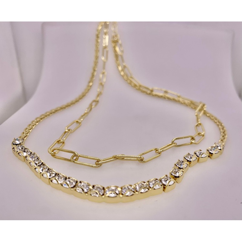 Sorrelli Bright Gold and Crystal Necklace