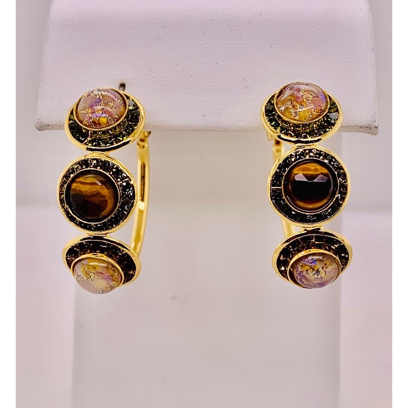 Sorrelli Three Circle Hoop Earrings