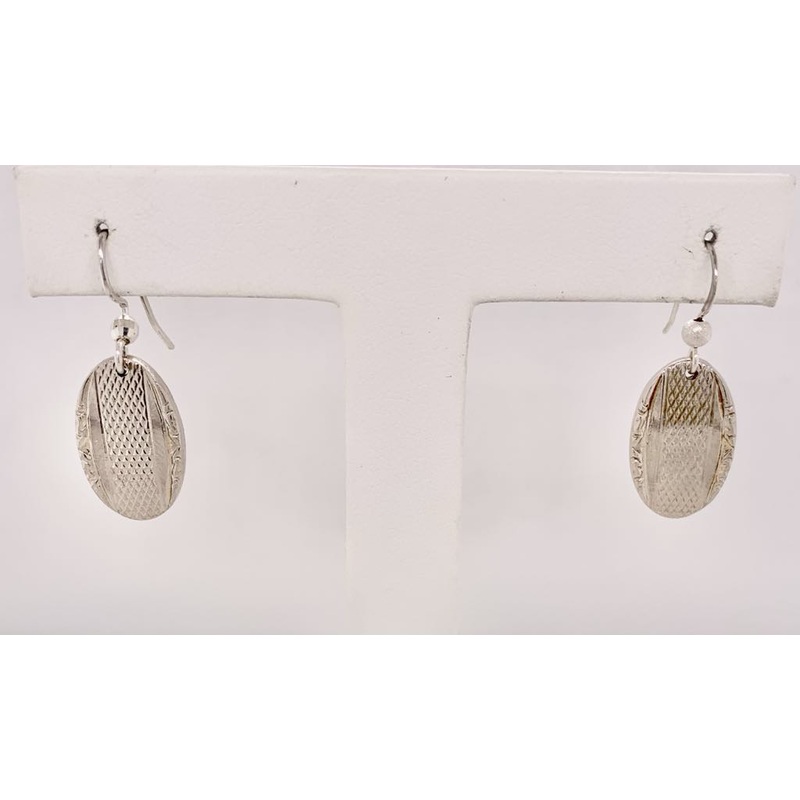 Vintage Sterling Cuff Link Earrings
