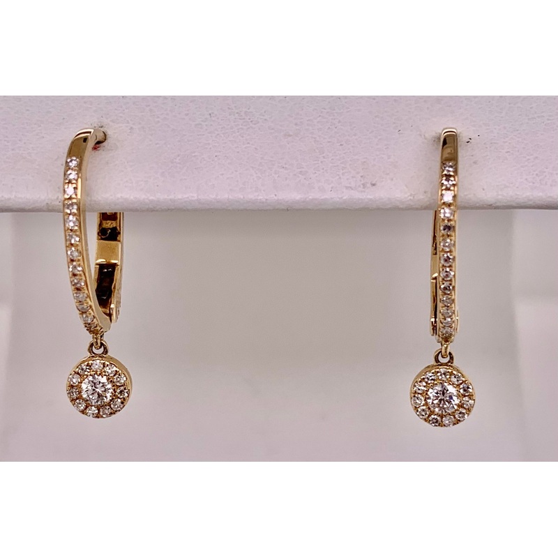 14K Diamond Dangle Earrings