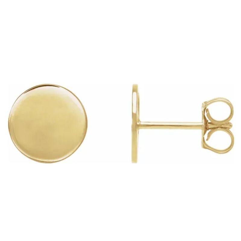 14K Disc Earrings