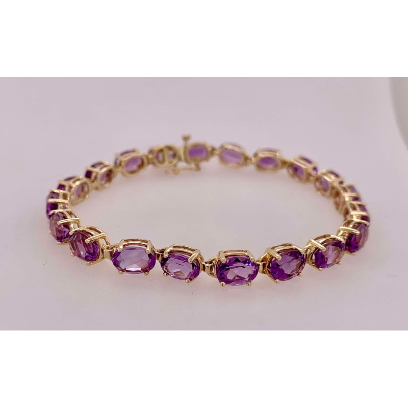 14K Estate Amethyst Bracelet