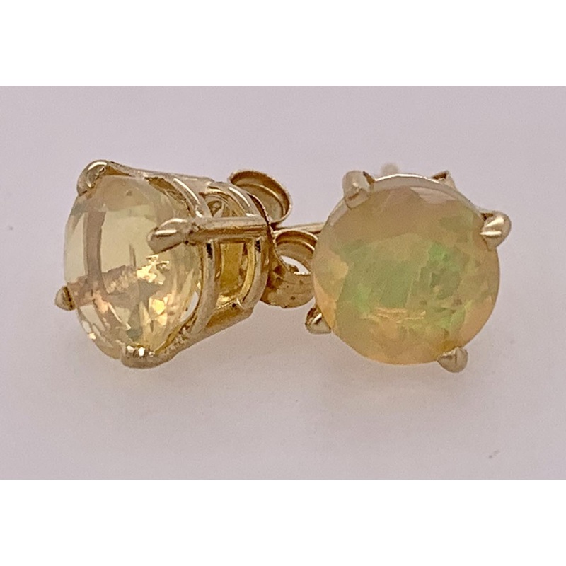 14K Ethiopian Opal Earrings