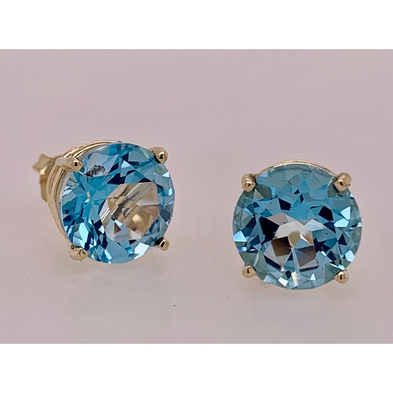 14K Ice Blue Passion Topaz Earrings
