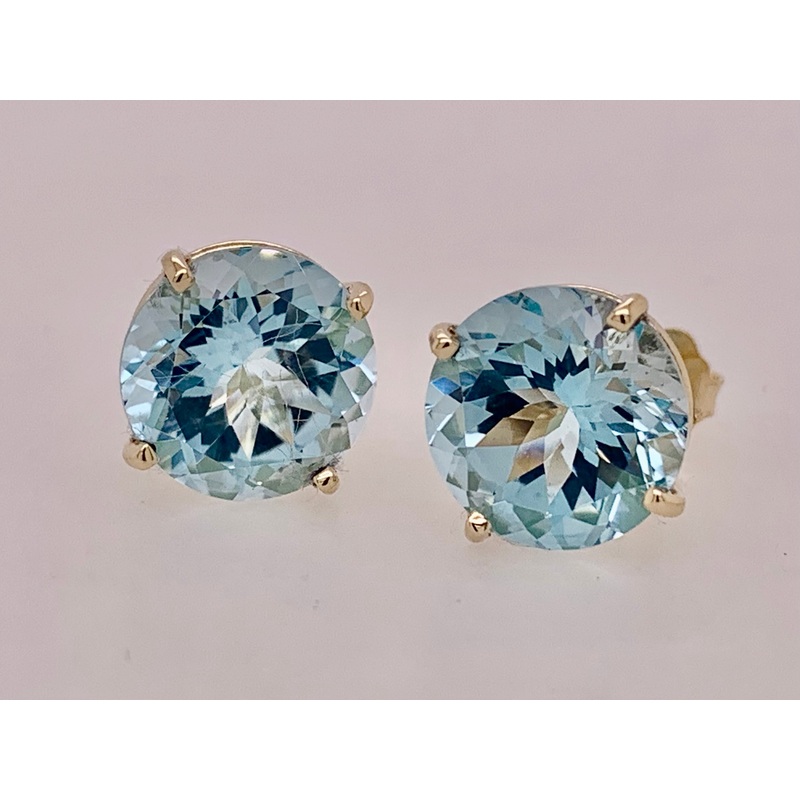 14K Sky Blue Topaz Earrings