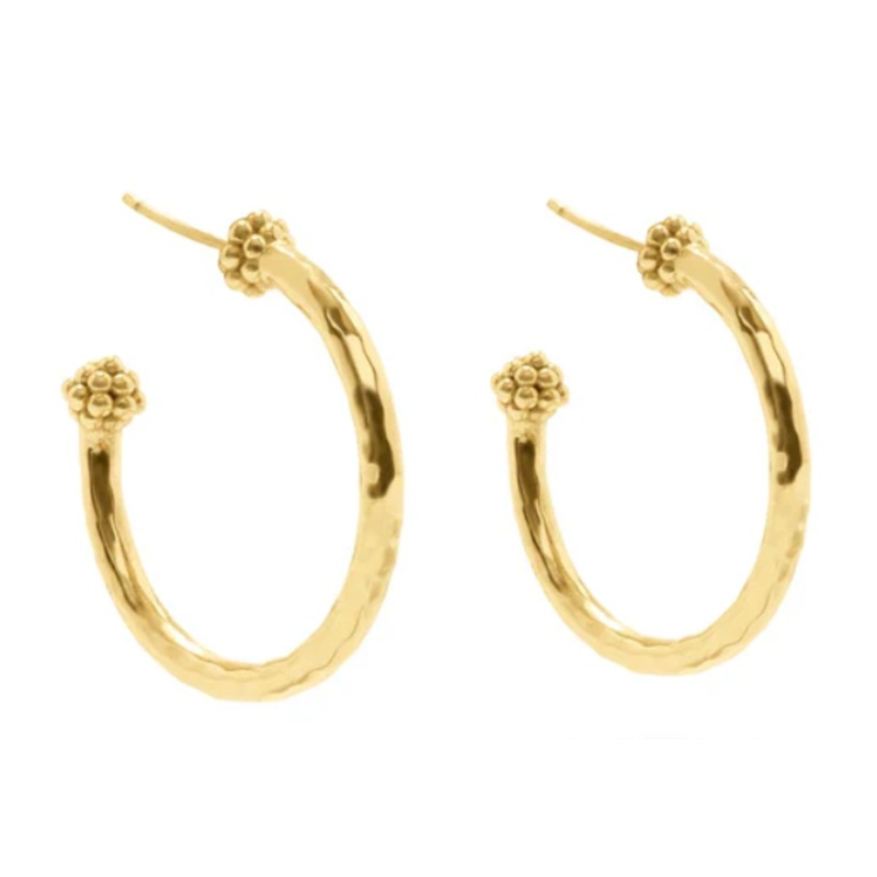 Berry Medium Hoop Earrings – Gold