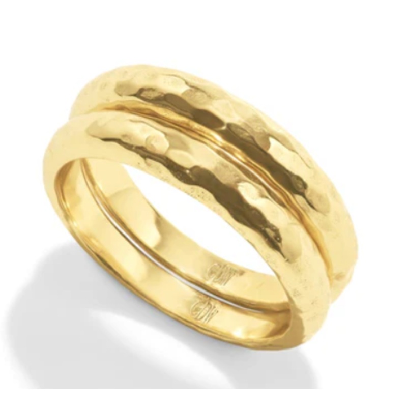 Cleopatra Slice Stacking Ring Set- Gold