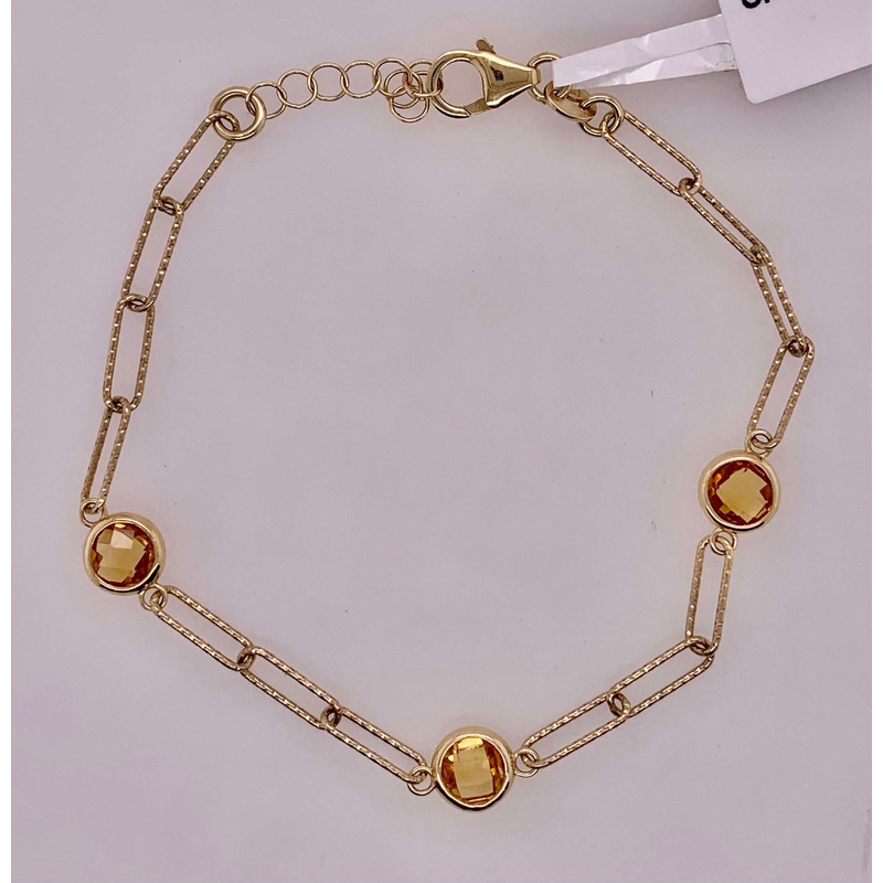 14K Citrine Bracelet