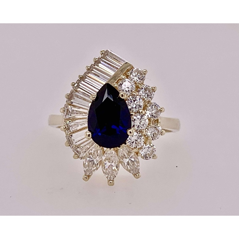 14K Estate Cubic Zirconia Ring