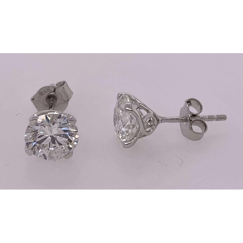 14K Gold LAB Diamond Earrings