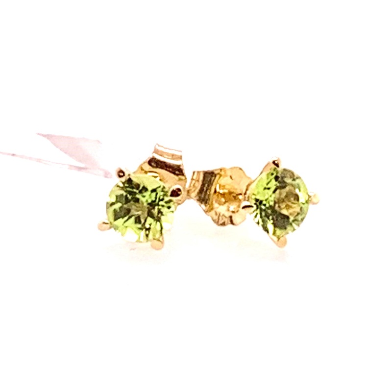 14K Peridot Stud Earrings