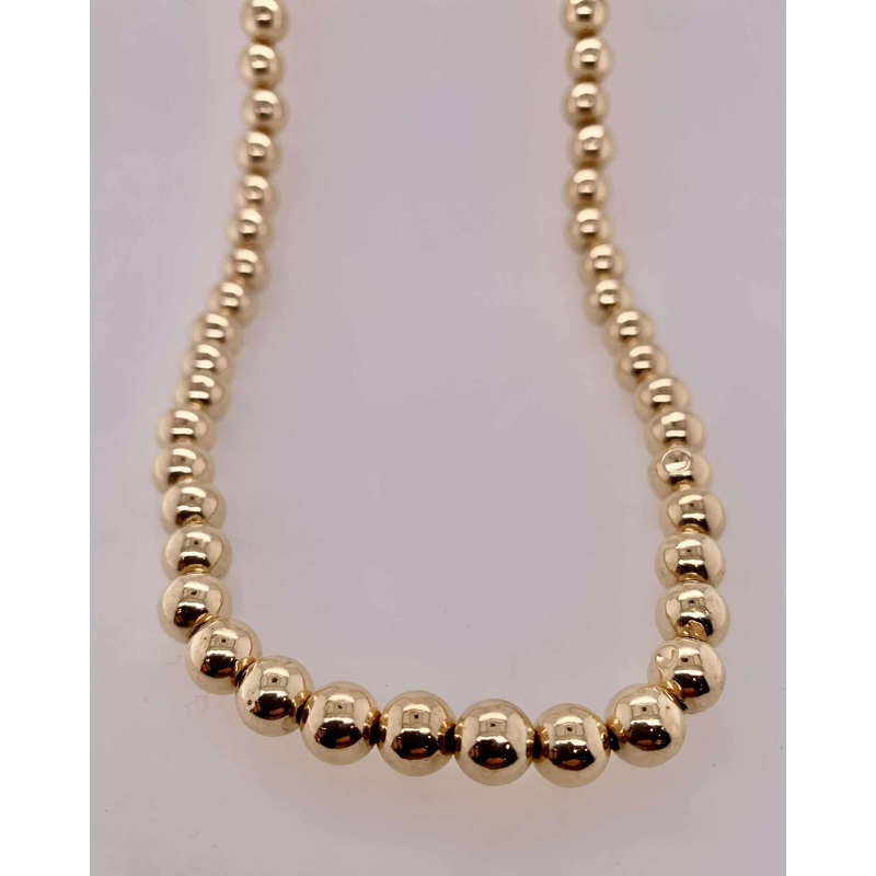 Estate 14K Gold Bead Necklace