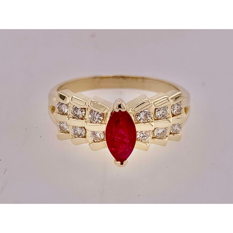 Estate Ruby & Diamond Ring