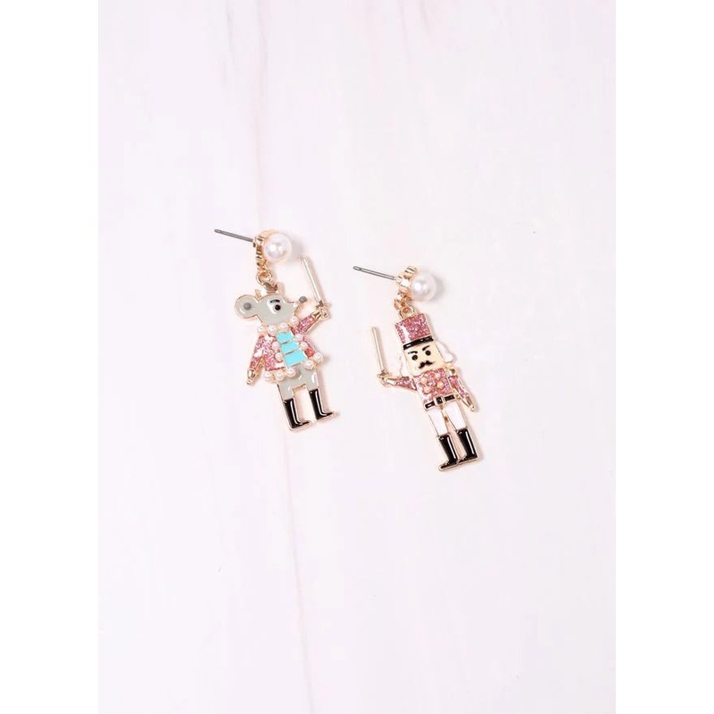 Mouse King and Nutcracker Earring