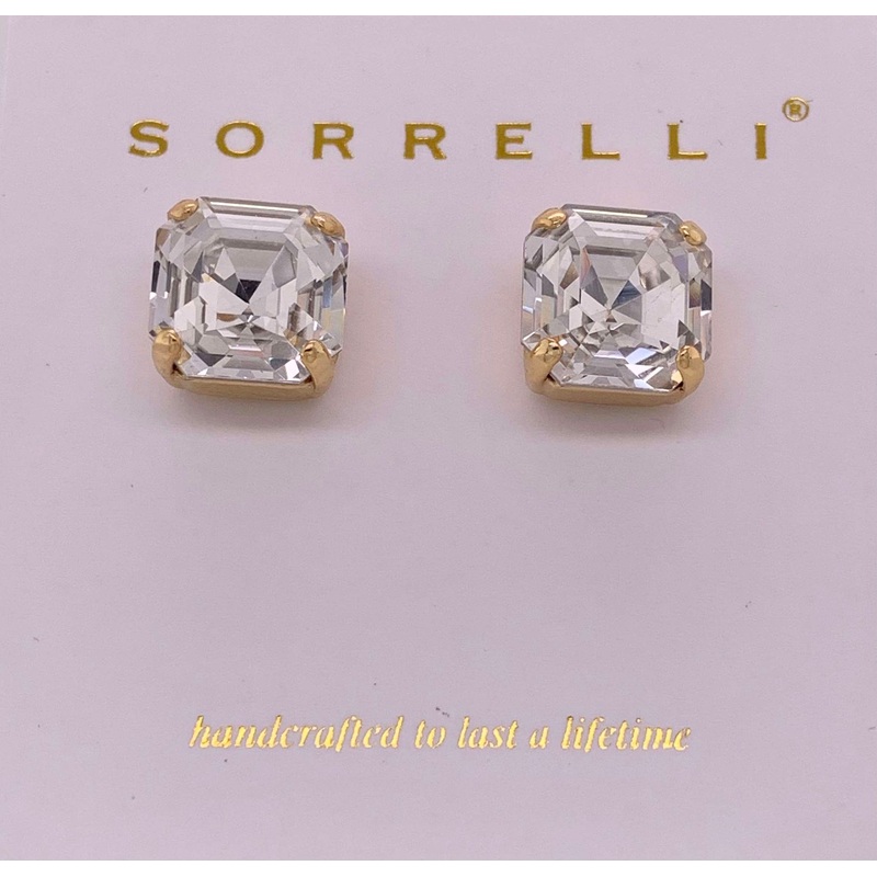 Sorrelli Asscher Cut Crystal Earrings