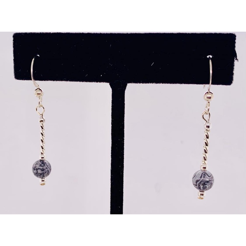 Sterling Jasper Earrings