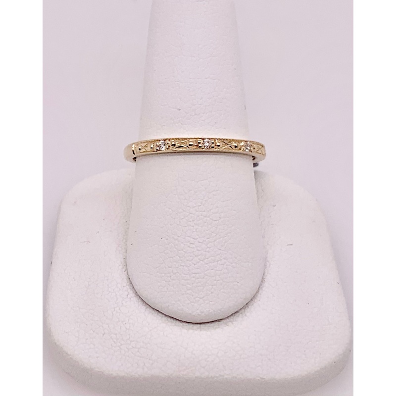 Yellow Gold and Diamond Band