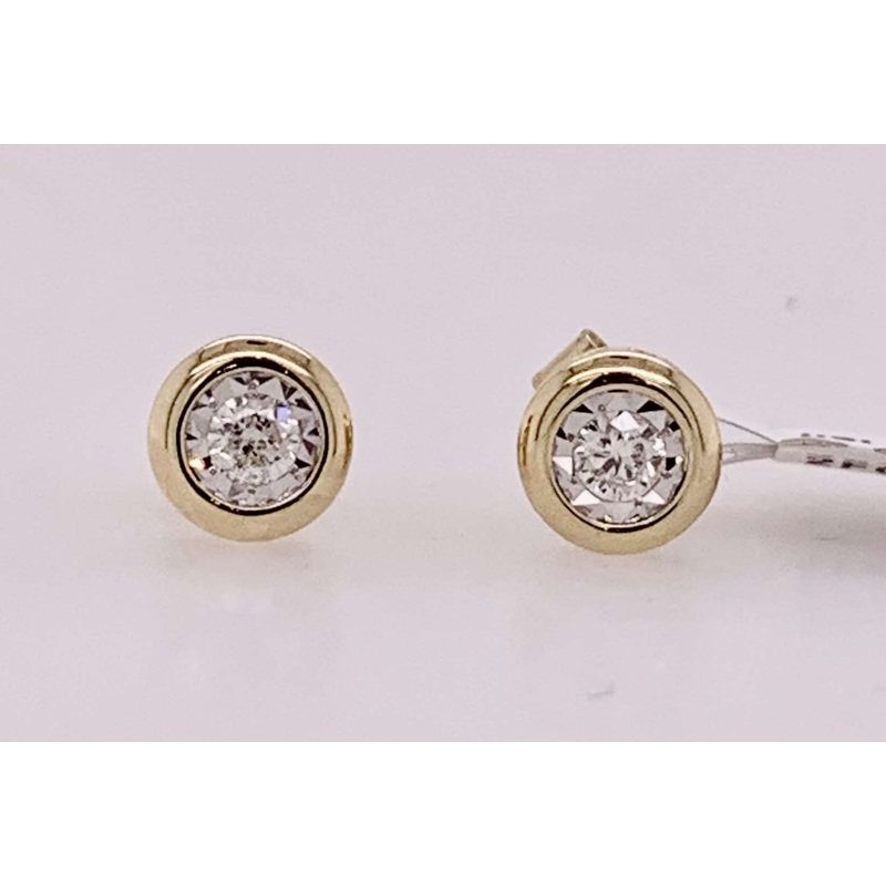 14K Diamond Stud Earrings
