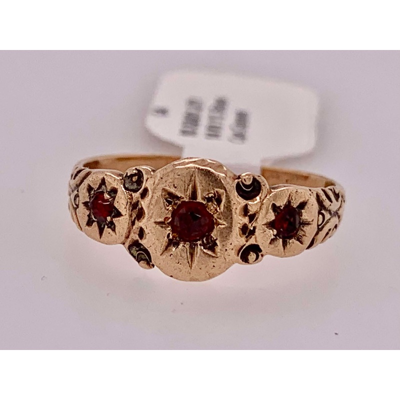 14K Rose Gold Estate Garnet Ring