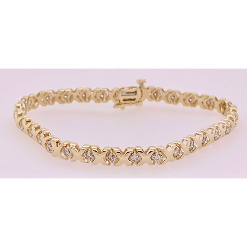 Estate 10K Diamond Bracelet