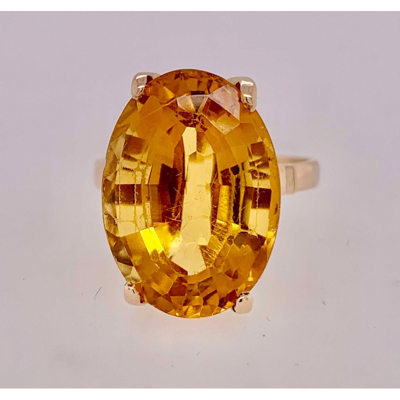 Estate 14K Citrine Ring