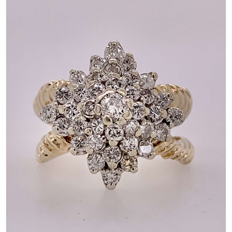 Estate Diamond Cluster Ring