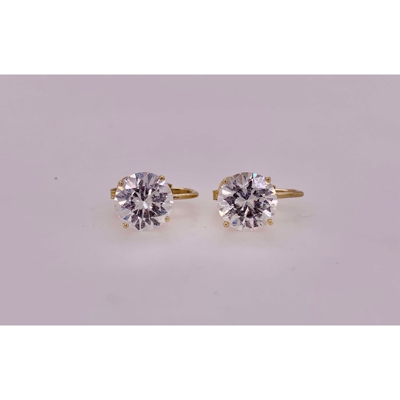 Estate Gold Filled Cubic Zirconia Earrings
