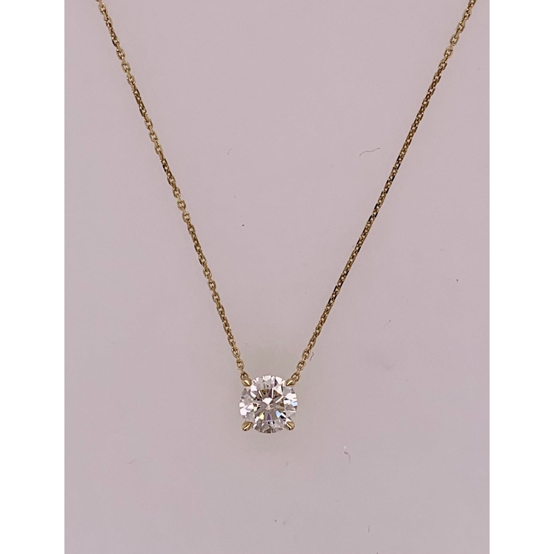LAB Diamond Solitaire Necklace
