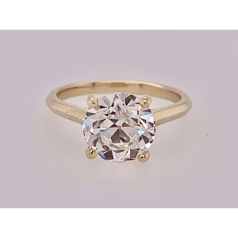 Old European Cut LAB Diamond Ring