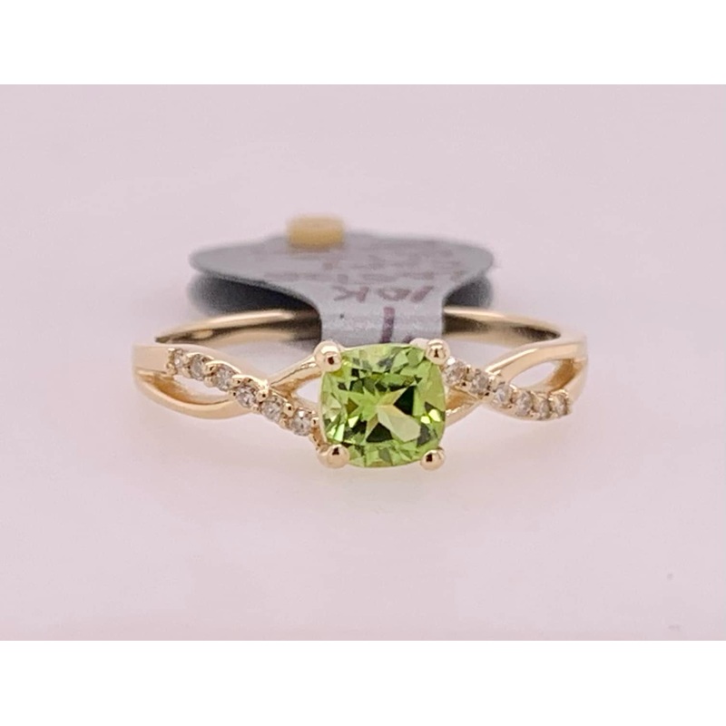 10K Diamond Birthstone Ring- August