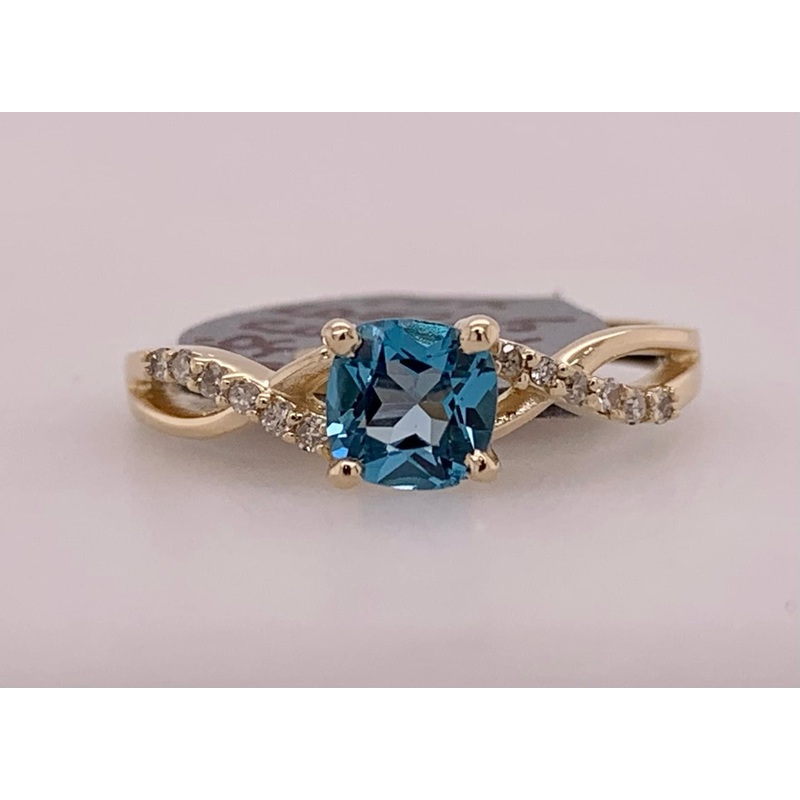 10K Diamond Birthstone Ring- December